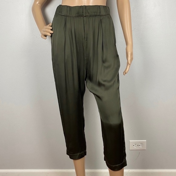 ENZA COSTA REVOLVE SATIN CROPPED PANTS - Picture 2 of 10
